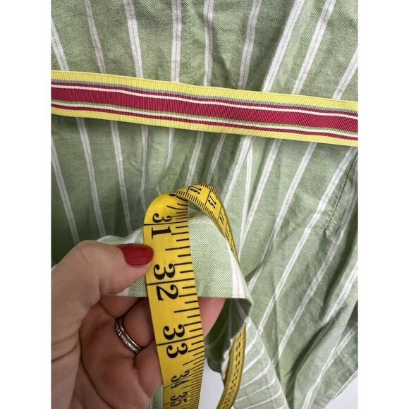 old navy 2005 preppy Y2K cotton striped shirt dress Belted Sz 1 NWT - Picture 4 of 12